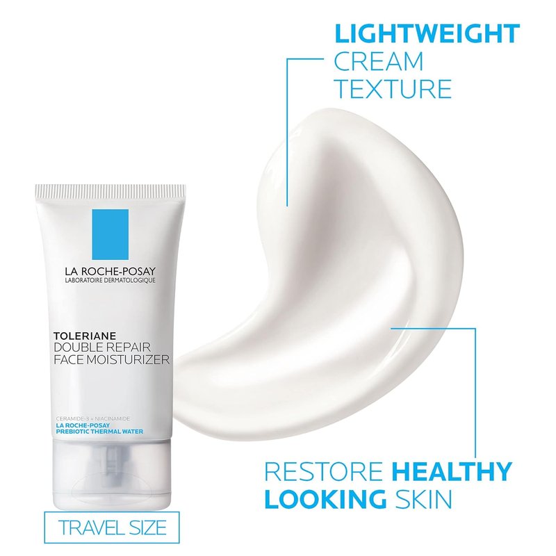 La Roche-Posay Toleriane Hydrating Face Cleanser - Gentle Daily Wash With Niacinamide & Ceramides | For Dry to Normal Sensitive Skin
