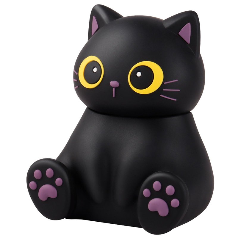 Portable Mini Cartoon Bluetooth Speaker with Phone Holder Mini Animal Cute Kids Wiressless Speaker Built-in Mic, Hands-Free Call for Home Trip Gift (Black-Cat)