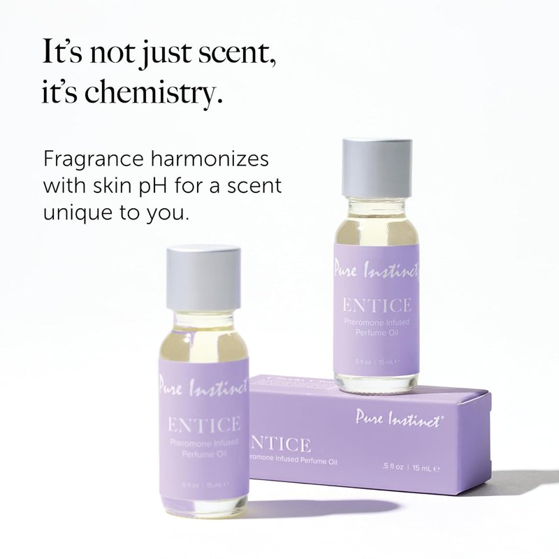 Pure Instinct | Entice Pheromone Infused Oil for Women - Long-Lasting Essential Oil Fragrance, 0.5 fl oz