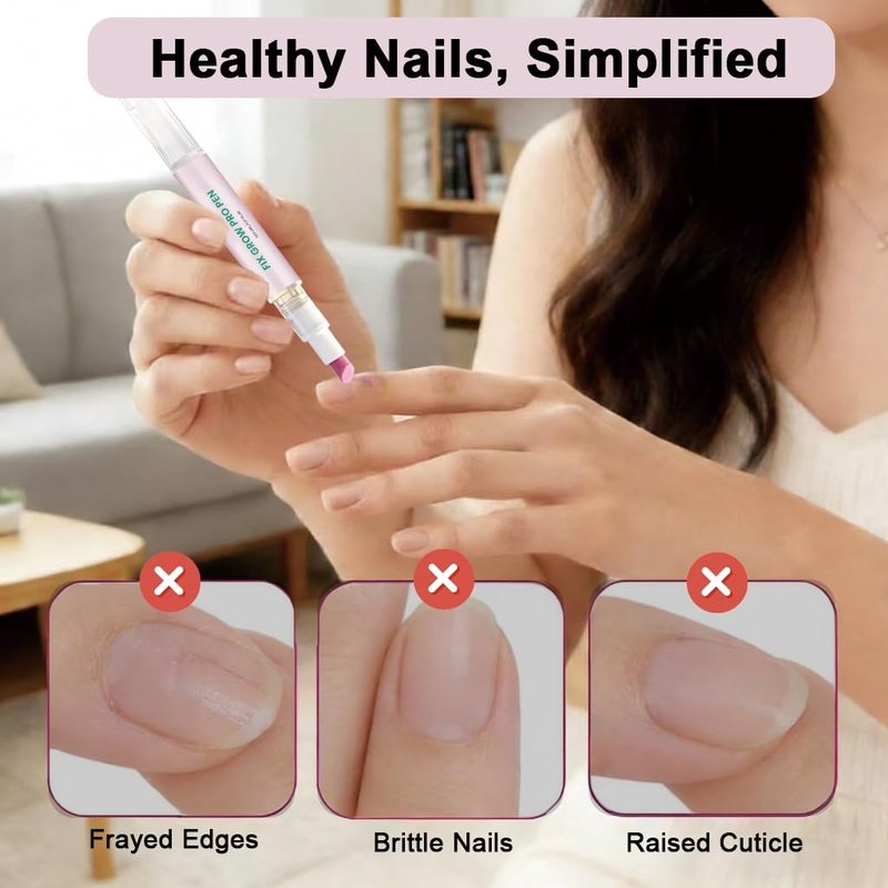 Skiennix 2-in-1 Cuticle Oil Pusher Pen - Ceramic Tool for Nail Care & Moisturizing (1 Piece)