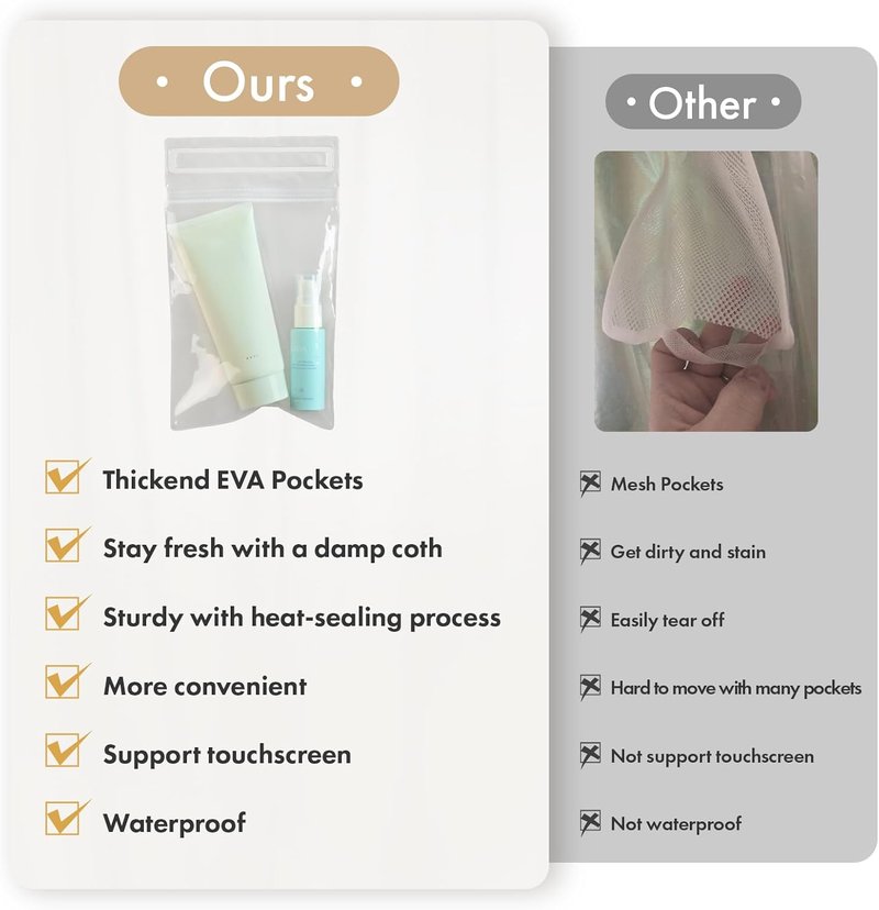 AmazerBath Shower Curtain Liner - Waterproof White Plastic with 2 Weighted Pockets | 72x72 Inches
