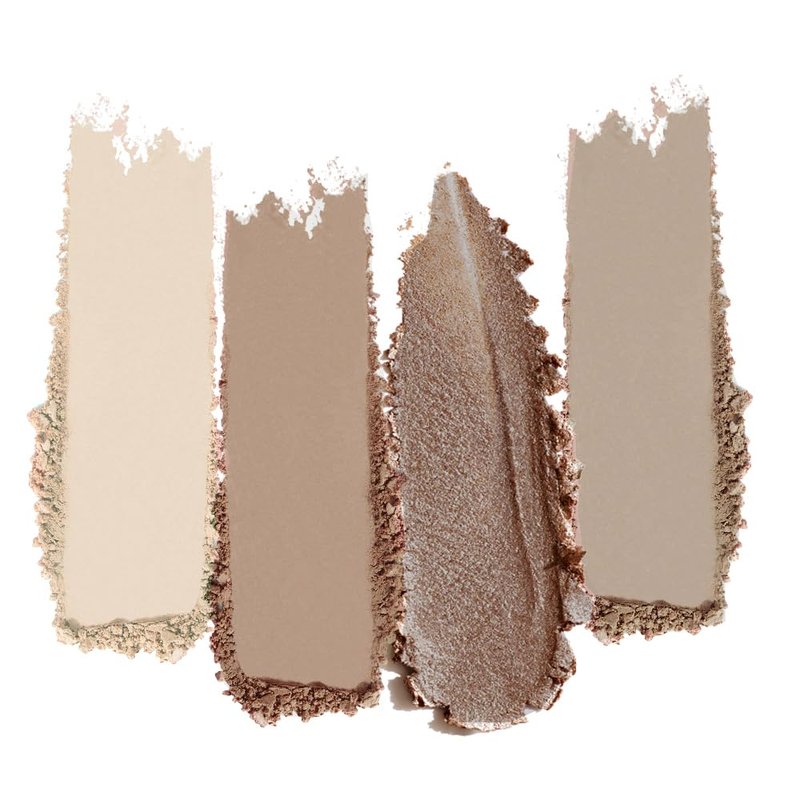 Mini Neutral Nude Cool-Toned Eyeshadow Palette with Mirror – Matte&Shimmer High-Pigment,Blendable Long-Lasting Waterproof Mini Smokey Eye&Contour Palette for Natural Makeup, Paleta de Sombras de Ojos