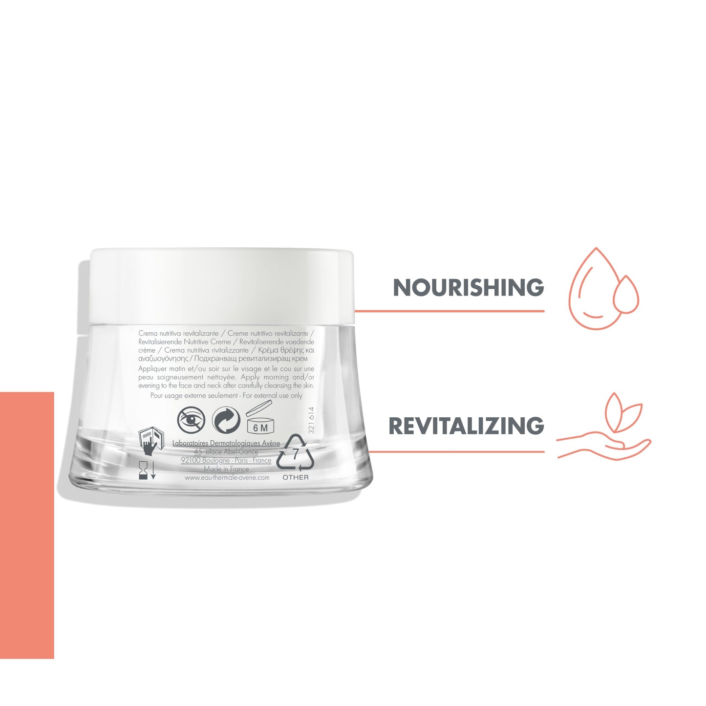 Avène Revitalizing Nourishing Cream, Ultra Nourishing Face Moisturizer, Non-comedogenic 1.6 Fl Oz