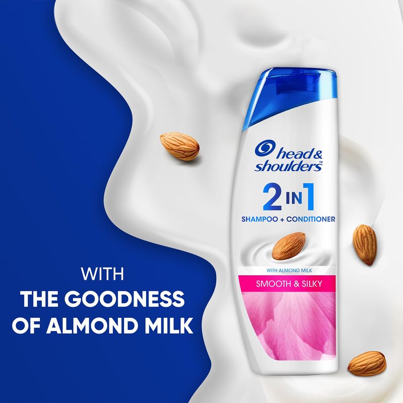 Head & Shoulders Smooth and Silky 2-in-1 Anti-Dandruff Shampoo & Conditioner | 180ml