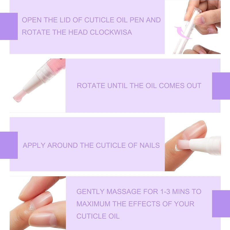 GRUNIL Cuticle Oil Pen - 15 PCS Nail Growth Treatment & Strengthener | Home Nail Care Kit