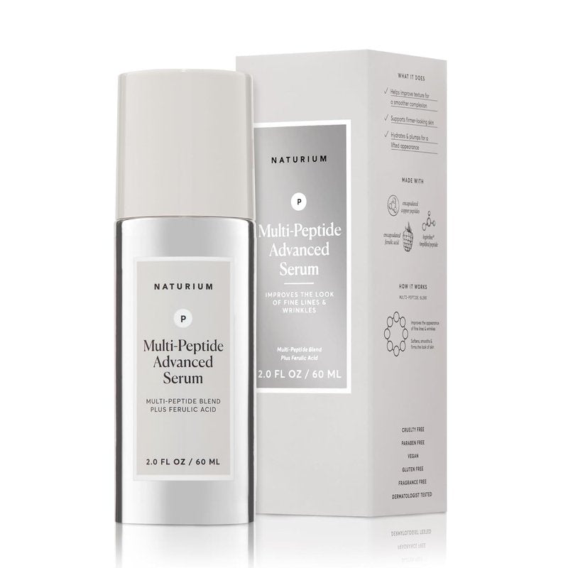 Naturium Multi-Peptide Serum - Firming & Smoothing Face Treatment for Fine Lines | 2 oz