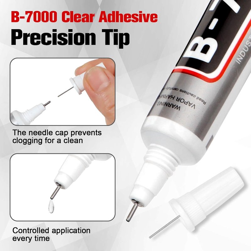B7000 Glue - High Strength, Flexible Waterproof Adhesive | 15ml 10-Pack for Jewelry & Crafts
