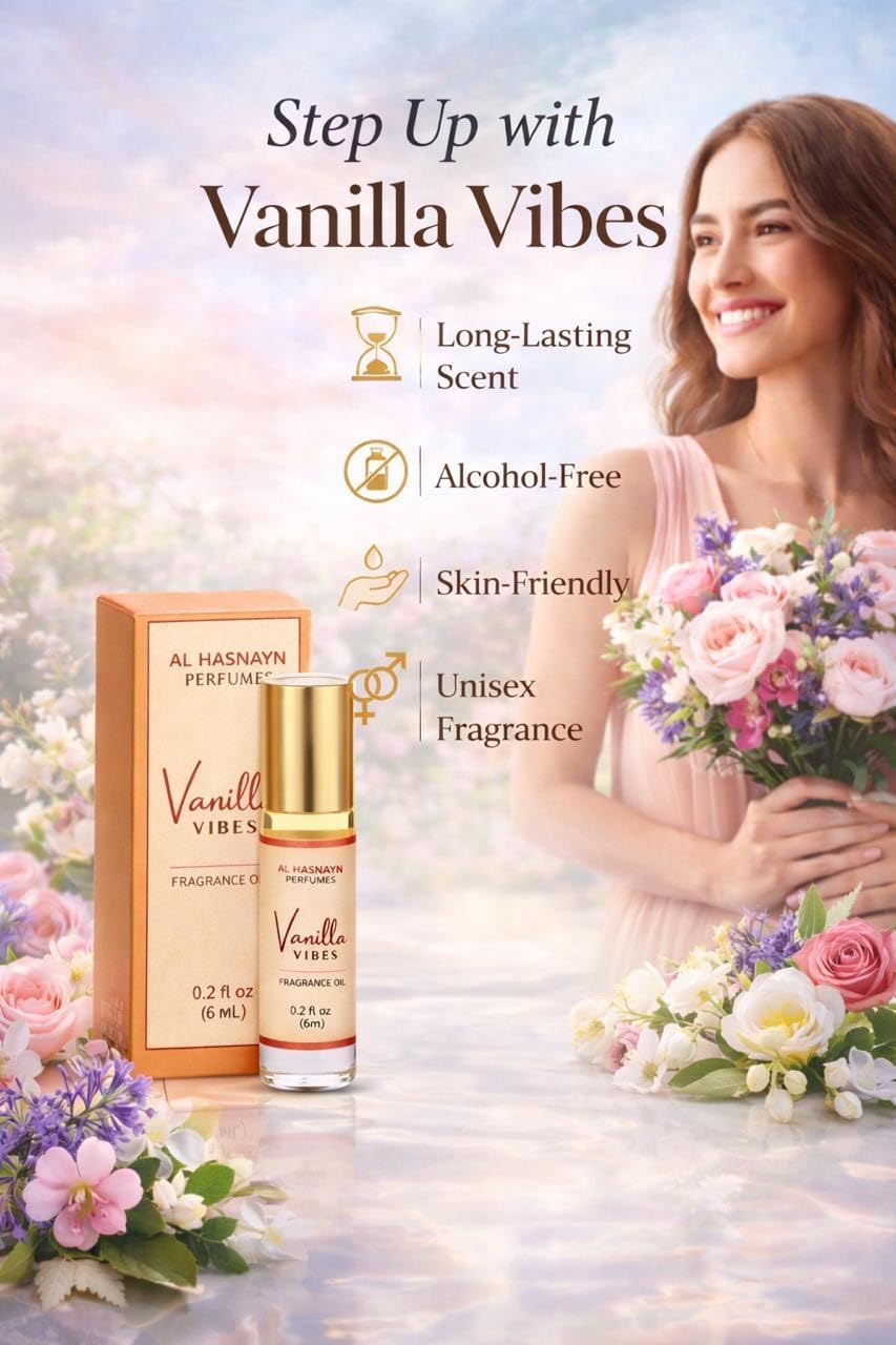Vanilla Vibes Fragrance Oil Roll-On Perfume - Alcohol-Free, Long-Lasting | 6ML (0.20 fl oz)