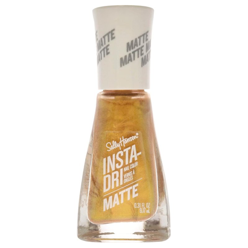 Sally Hansen Insta Dri Matte Metallics - Gold Rush Nail Polish | Quick-Dry Formula, 0.31 Fl Oz