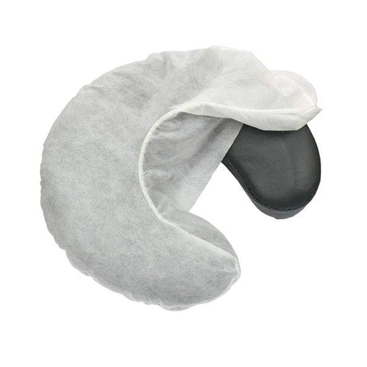 ZMDREAM Disposable Headrest Covers - Fitted Massage Face Rest Cradle Covers | Pack of 75, White & Black