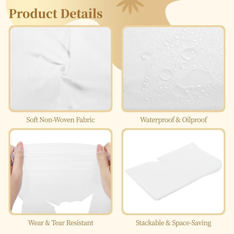 DIMEGON 200PCS Disposable Face Cradle Covers, Disposable Massage Headrest Cover, Single Use Massage Bed Headrest Cushion Cover, Professional Massage Chair Face Cover for Skincare Beauty Salons