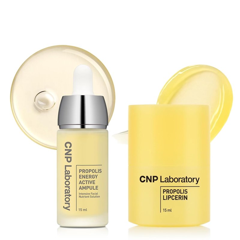 CNP Lip & Serum Set - Propolis-Infused Honey Lip Butter & Centella Serum Bundle | Intense Hydration for Sensitive Skin