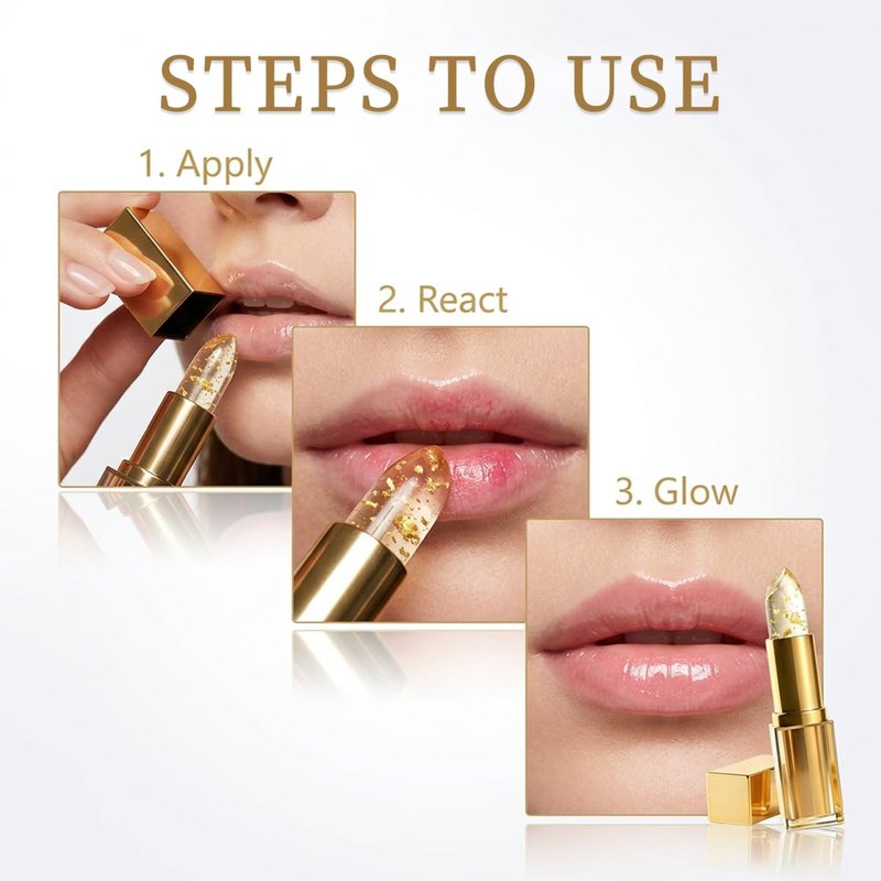 Areliaa Lipstick, Areliaa Skin-Adaptive Lipstick, Coellyo True Tone Ph Adjusting for Mature Women, Transferproof Clear Lip Gloss, Long-Lasting Hydration without Stripping(2 Pcs)