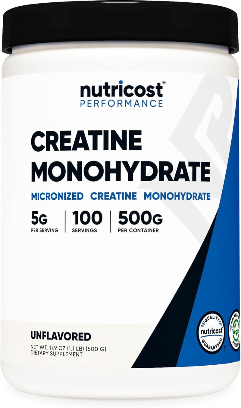 Nutricost Creatine Monohydrate Powder - Micronized Formula, 5000mg Per Serving, 500g (17.9 Oz)