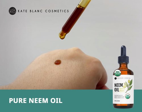 Kate Blanc Cosmetics Neem Oil for Skin, Hair & Face. Safe for Dog, Plants, Scalp (4oz, Organic, Cold Pressed, Concentrate)