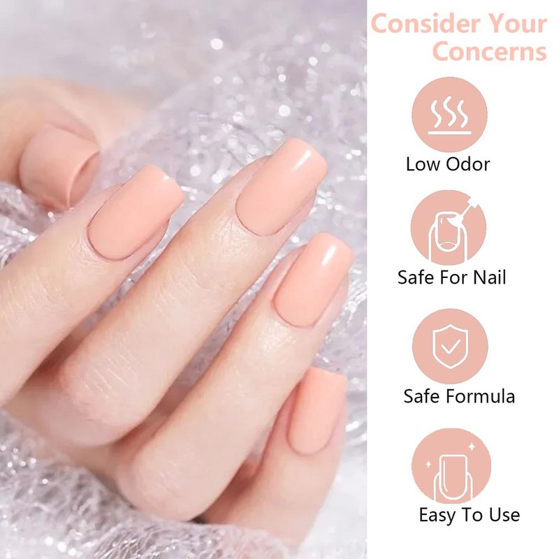 JODSONE Gel Nail Polish 16.5ml Light Nude Gel Polish Nail Soak Off U V LED Nail Lamp Art Manicure Salon DIY Home Gift for Women Girls