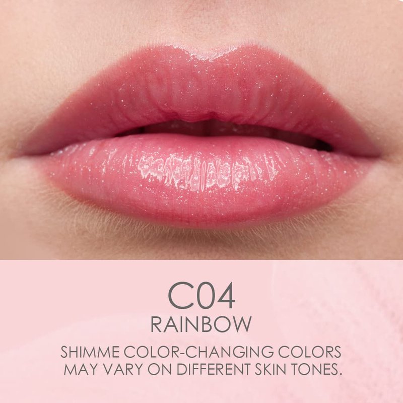 CATKIN Lip Balm Tinted Color Changing Lipstick Ultra Hydrating Lip Moistrurizer Lip Care with Vitamin E Nourishing For Cracked & Dry Lips 0.12 oz C04 Rainbow
