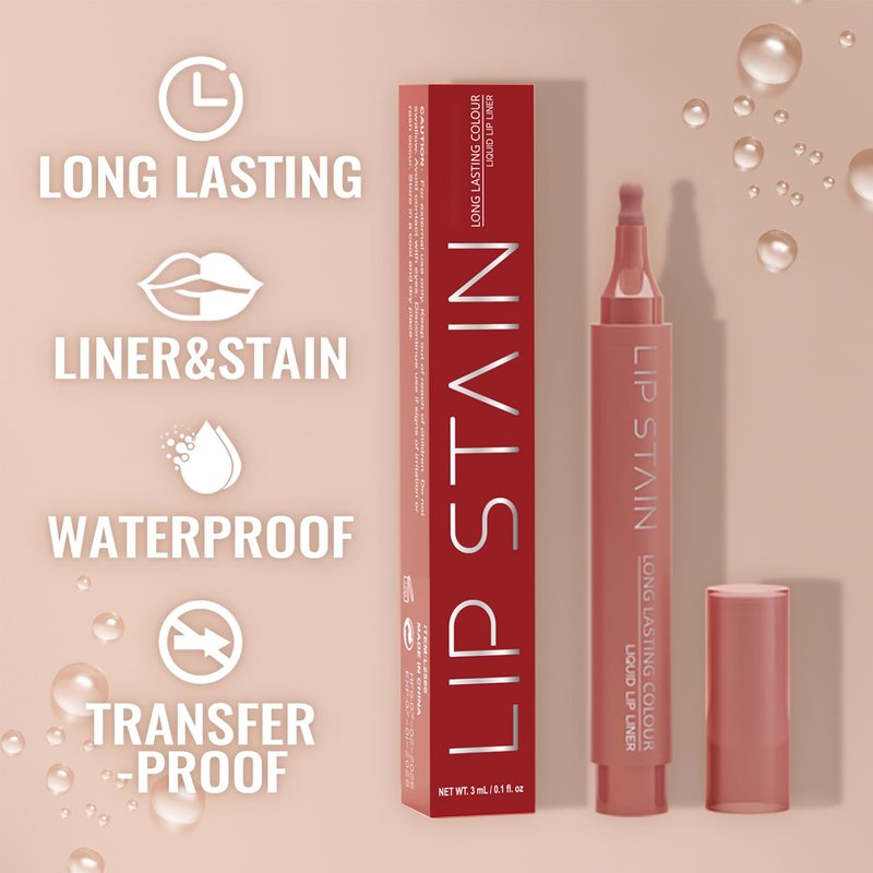 okgkaiau 4 Colors Lip Liner Pen Set - Matte Liquid Lip Stain & Contour Marker, Highly Pigmented Long-Lasting Waterproof, Multi-Use Lip Tint, Best Makeup Gift for Women & Girls(4-Pack-#02+03+04+06)