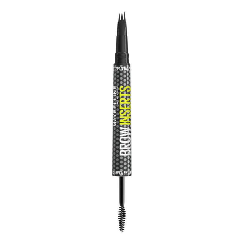 Maybelline Brow Inserts Eyebrow Pen, Micro Needle Shaped 2-In-1 Dual-Ended Brow Makeup Pen and Gel, Water-Resistant, Smudge Proof for Up to 36-HR Wear, Soft Brown