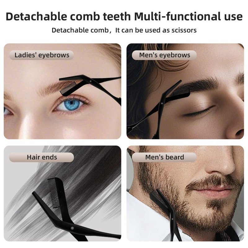 OFIDUS Eyebrow Scissors Trimmer with Comb Gift for Men and Women Stocking Stuffers