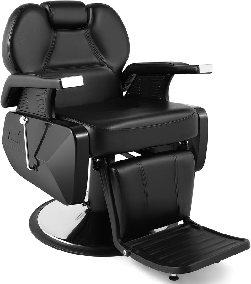 Artist Hand Hydraulic Barber Chair - 21" Wide Styling Chair for Salon | 450 LBS Capacity, 135° Recline, Black
