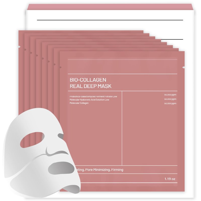 Bukamkom 8pcs Collagen Face Mask, Hydrogel Overnight Face Mask for Hydration & Soothing, Hydrogel Collagen Facial Mask, Face Masks Facial Masks Skincare