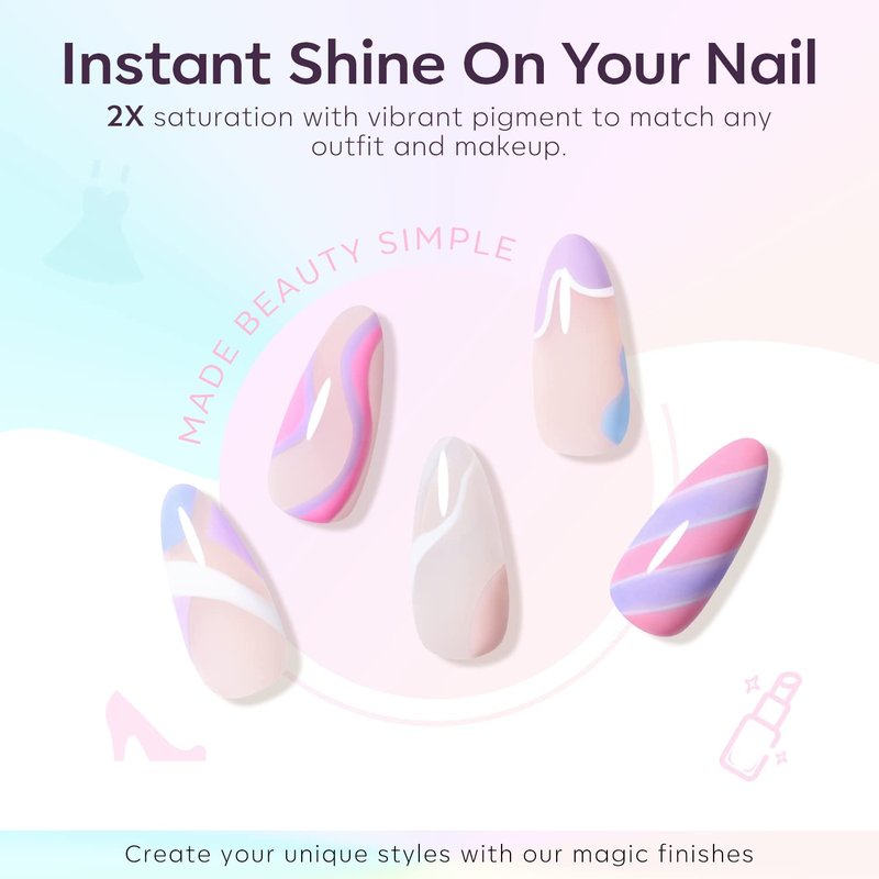 modelones Spring Gel Nail Polish, 6 Colors Pastel Pink Purple Blue Yellow Green Shades Pale Macaron Colors Nail Art Gel Design for Nail Lovers Gift Salon DIY