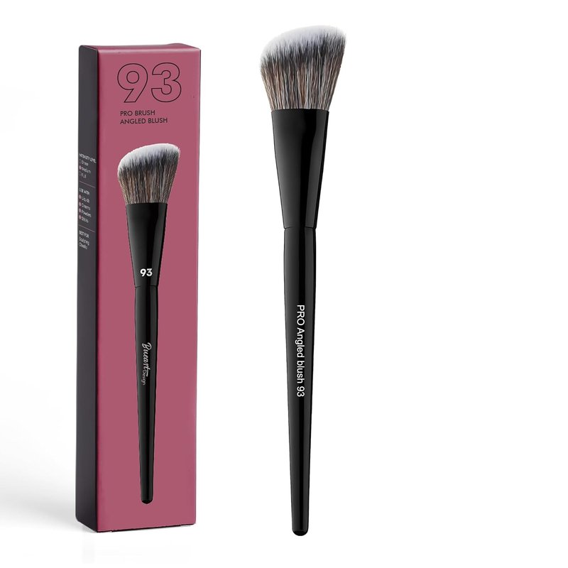 Bueart Design PRO Angled Blush Makeup Brush 93 - Premium Soft Bristles for Blush & Cream Applications