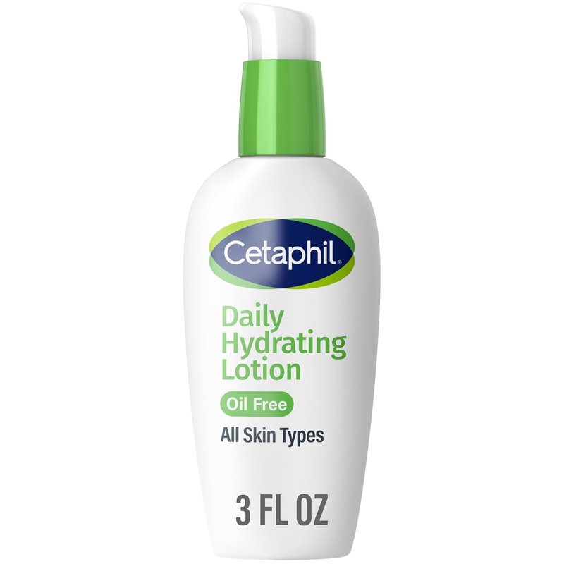Cetaphil Daily Hydrating Lotion - Hyaluronic Acid Formula for 24-Hour Moisture | 3 fl oz, Fragrance-Free, Non-Comedogenic