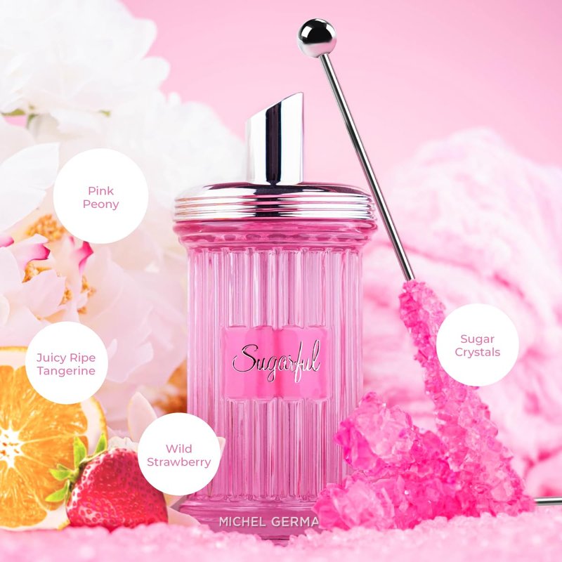Michel Germain Sugarful Eau de Parfum Spray - Sweet Floral Fragrance, 3.4 Fl Oz