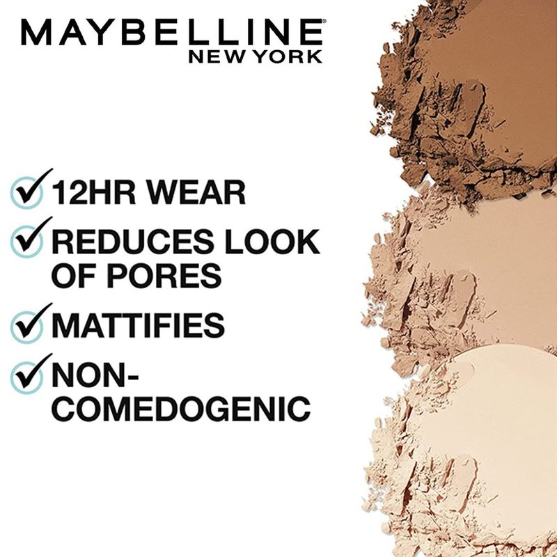 Maybelline Fit Me Matte + Poreless Pressed Face Powder - Porcelain, 1 Count | Flawless Finish & Oil Control