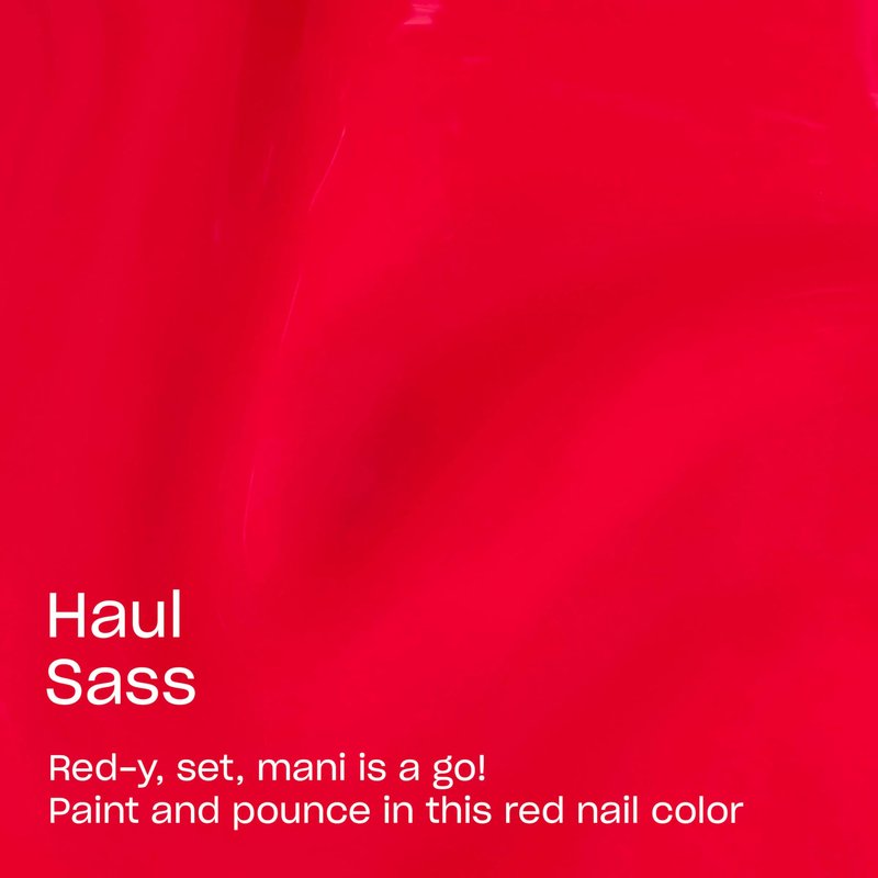 OPI RapiDry Haul Sass | Opaque Bright Red Crème Quick Dry Nail Polish | Vegan, Smudge Proof, Fast Drying