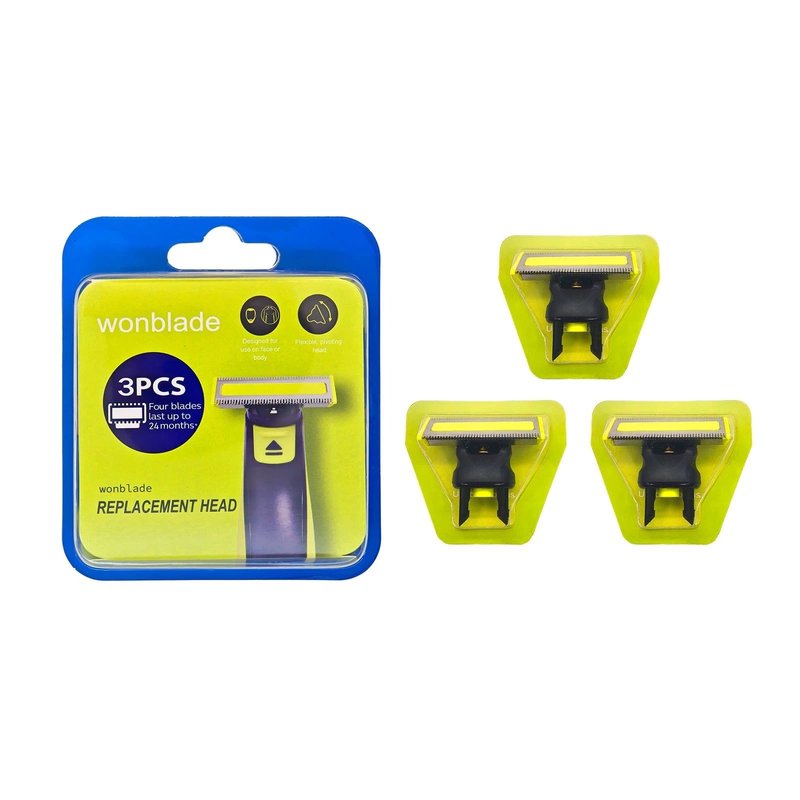 3X Replacement Blade Head Set Compatible with Philips OneBlade Shaver QP2520/QP2630