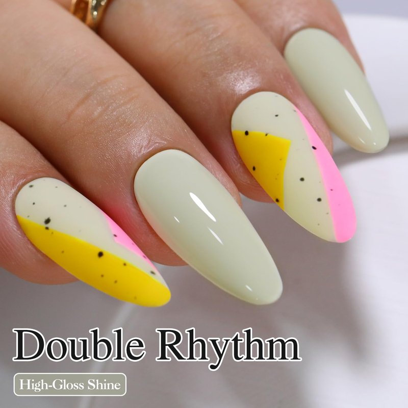 Light Gray Gel Polish - Double Rhythm 15ML Pure Sheer Soak Off | DIY Manicure for Women