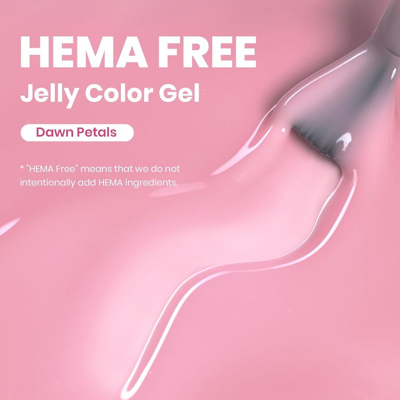 Beetles Dawn Petals Nude Pink Gel Polish - 15ML Soak Off Neutral Jelly Nail Polish for DIY Manicure | Sheer Translucent Base Color