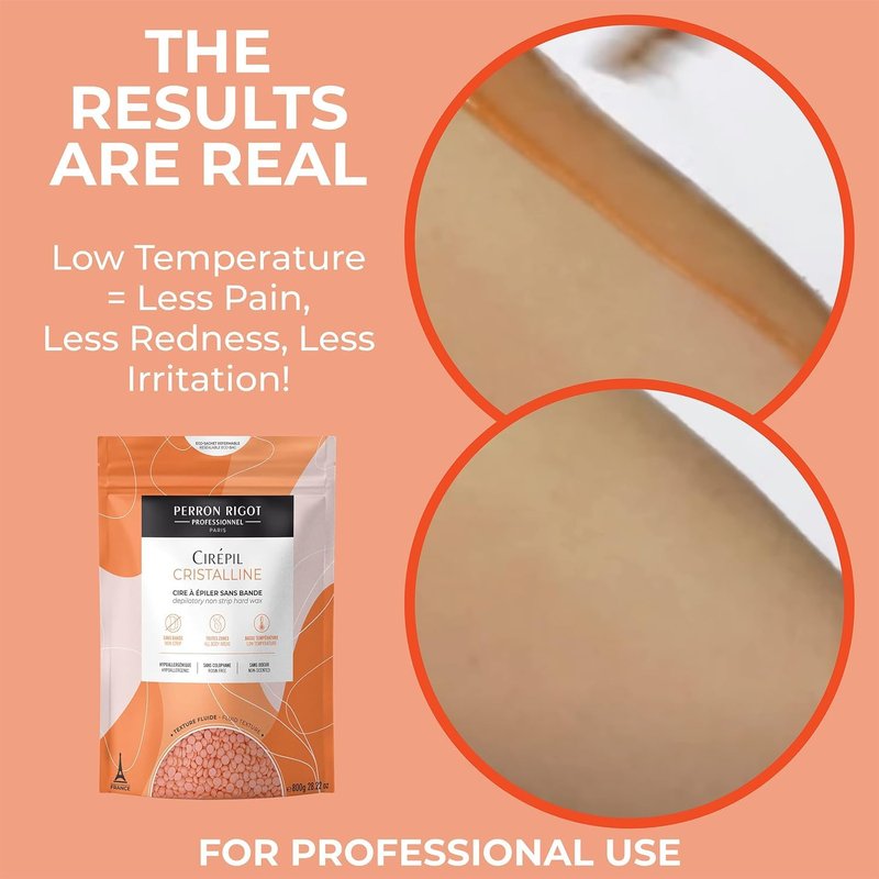 Cirepil Cristalline Hard Wax Beads - 800g | Unscented, Rosin-Free Formula for Sensitive Skin