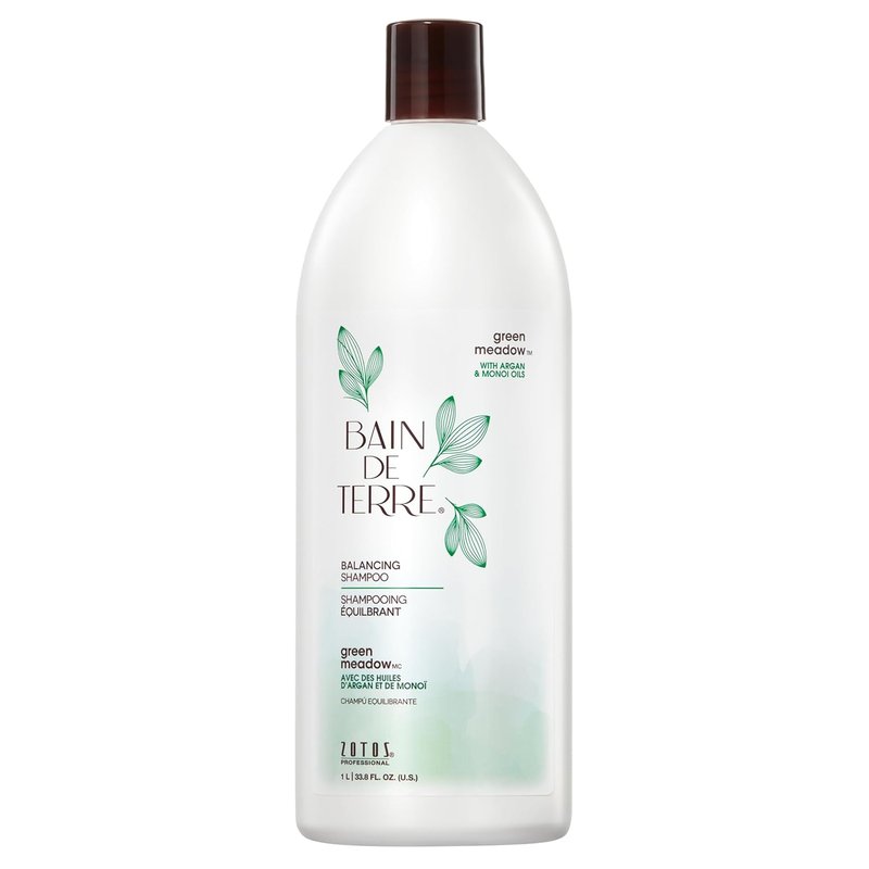 Bain de Terre Green Meadow Shampoo - Gentle Cleansing for Soft, Silky Hair | Paraben-Free, Color-Safe