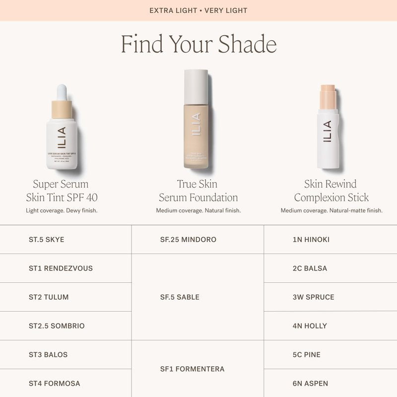ILIA - Skin Rewind Complexion Stick - Foundation + Concealer + Skincare | Non-Toxic, Vegan, Cruelty-Free, Clean Makeup (3W - Spruce, 0.35 oz | 10 g)