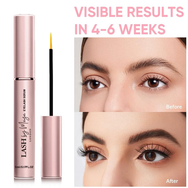Lash Growth Serum, Thicker, Fuller Natural Lashes, Cruelty Free, Made in USA - 5ml