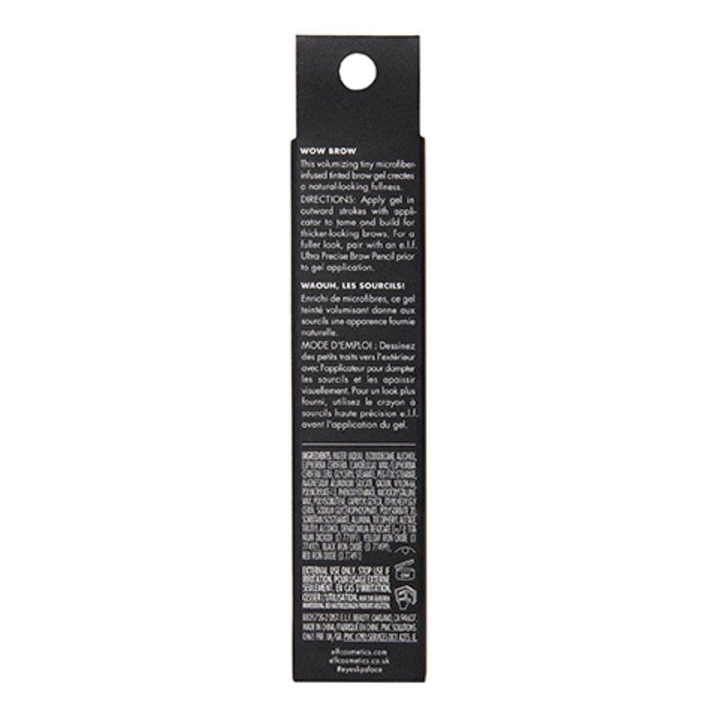 e.l.f. Wow Brow Gel, Volumizing, Buildable, Wax-Gel Hybrid, Creates Full, Voluminous-Looking Brows, Locks Brow Hairs In Place, Brunette