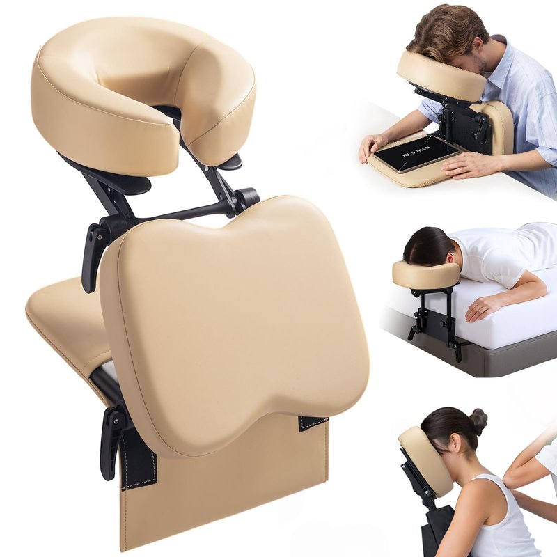 Luxurious 3 in 1 Multipurpose Massage Face Cradle & Cushion for Home Mattress, SPA Table & Desktop, Foldable Adjustable Massage Table Head Rest Face Down Pillow for Bed at Home, Office Siesta Artifact