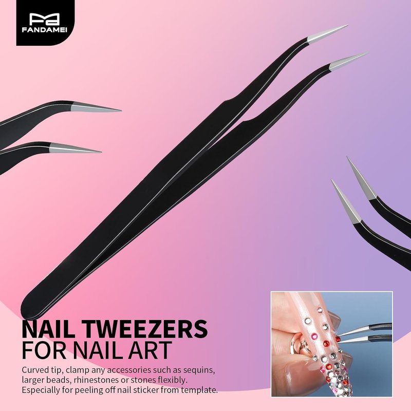 FANDAMEI Nail Art Tools Set - 15 PCS Brushes & 5 PCS Dotting Tools | Perfect for Creative Nail Designs