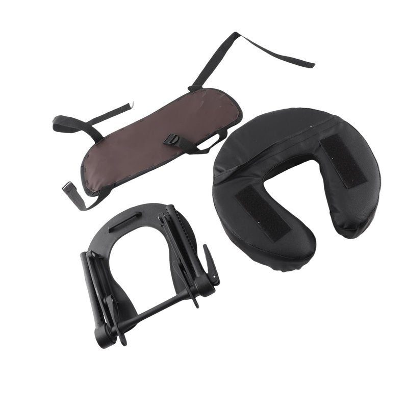 Massage Table Face Cradle & Cushion, Massage Face Cradle Beauty Bed Headrest Cradle U Shape Adjustable Folding Massage Table Face Cradle Pillow Massage Pillow Face Down for Beauty Salon Black