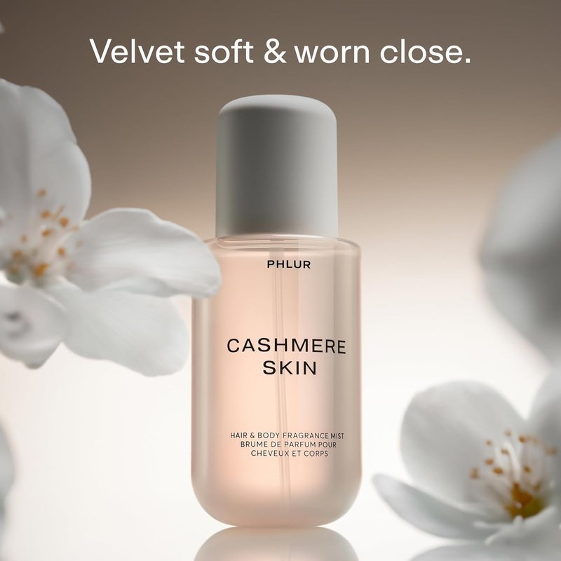 PHLUR Cashmere Skin Body Mist - 8 Fl Oz Hair and Body Perfume for Women | Almond, Vanilla & Cream Fragrance