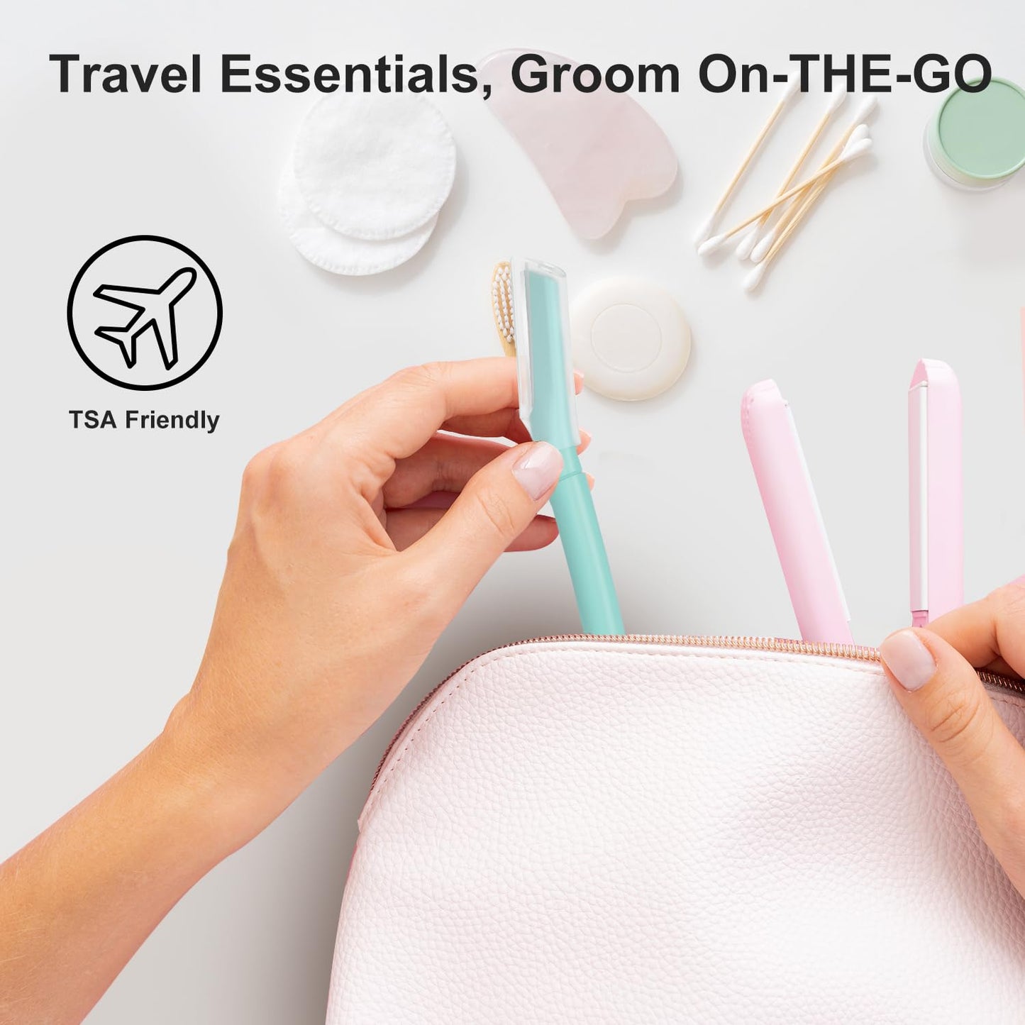 Dermaplane Razor, Face Razors for Women, Dermaplaning Tool with Microblades for Face, Gentle Facial Exfoliation, Peach Fuzz Removal and Eyebrow Shaping, Skin Care Tool for Smoother Skin, Teal