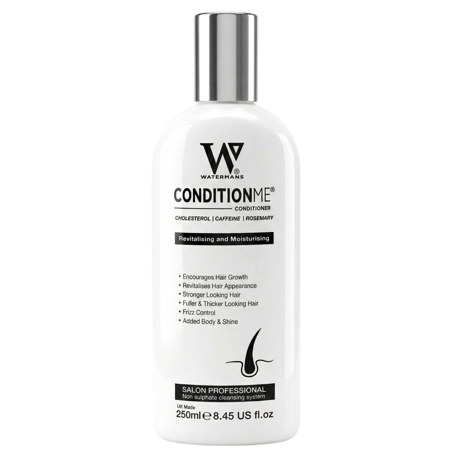 Watermans Hair Growth & Repair Conditioner, Boosts Hair Growth & Improves Density, Biotin & Niacinamide Infused for Thicker, Healthier Hair, Deep Hydration, Anti-Frizz & Breakage Defense, Sulfate-Free