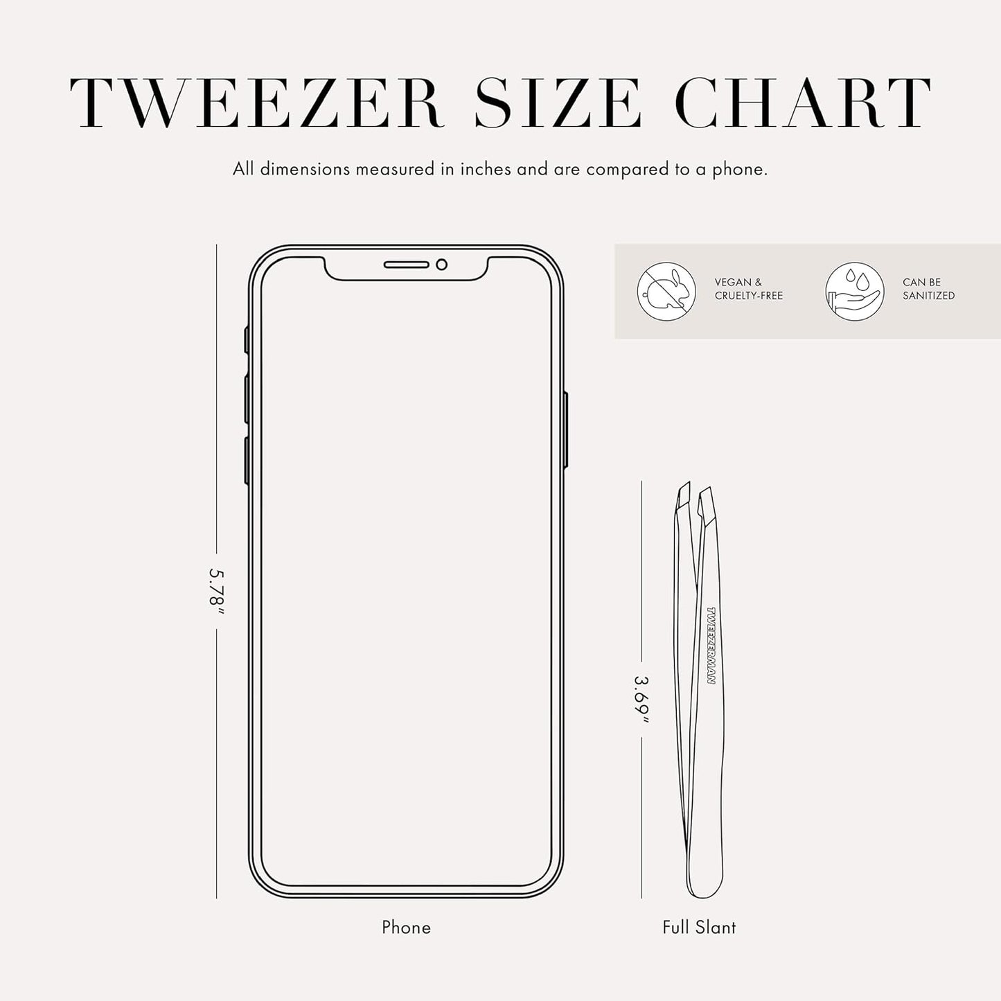 Tweezerman Slant Tweezer - Evening Blue Stainless Steel Hair Removal Tool