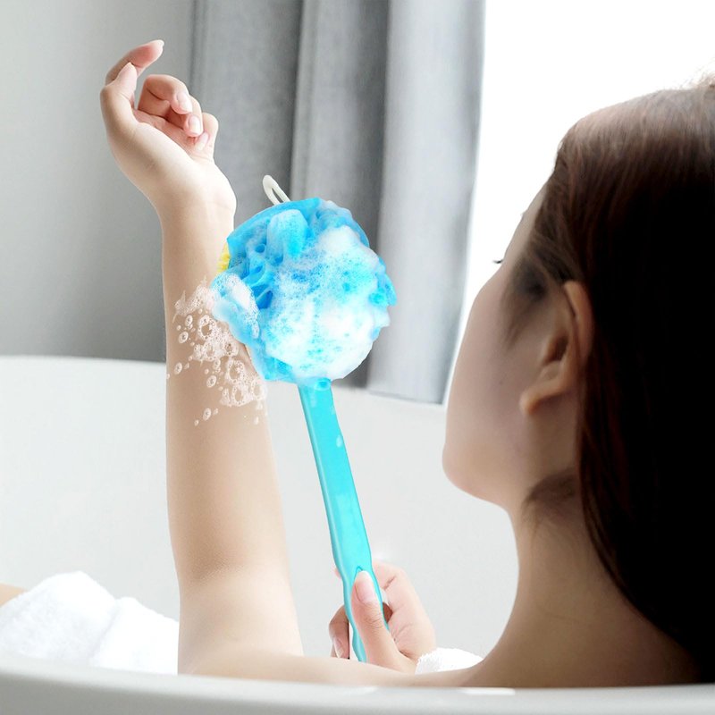 CINDALOG 2 Pack Body Brush, Long Handle Shower Back Scrubber, Mesh Sponge for Skin Exfoliating Bath,Massage Bristles Suitable for Wet or Dry,Men and Women