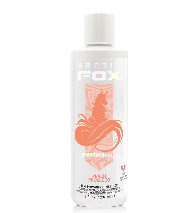 Arctic Fox Semi-Permanent Hair Dye - Vegan, Ammonia-Free Conditioning in Pastel Peach Prosecco | 8 Fl Oz