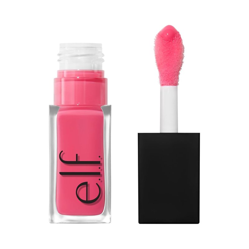 e.l.f. Glow Reviver Plumping Lip Oil - Tinted Lip Plumper with Jojoba Oil | High-Shine Finish, Vegan, Burst Bubble
